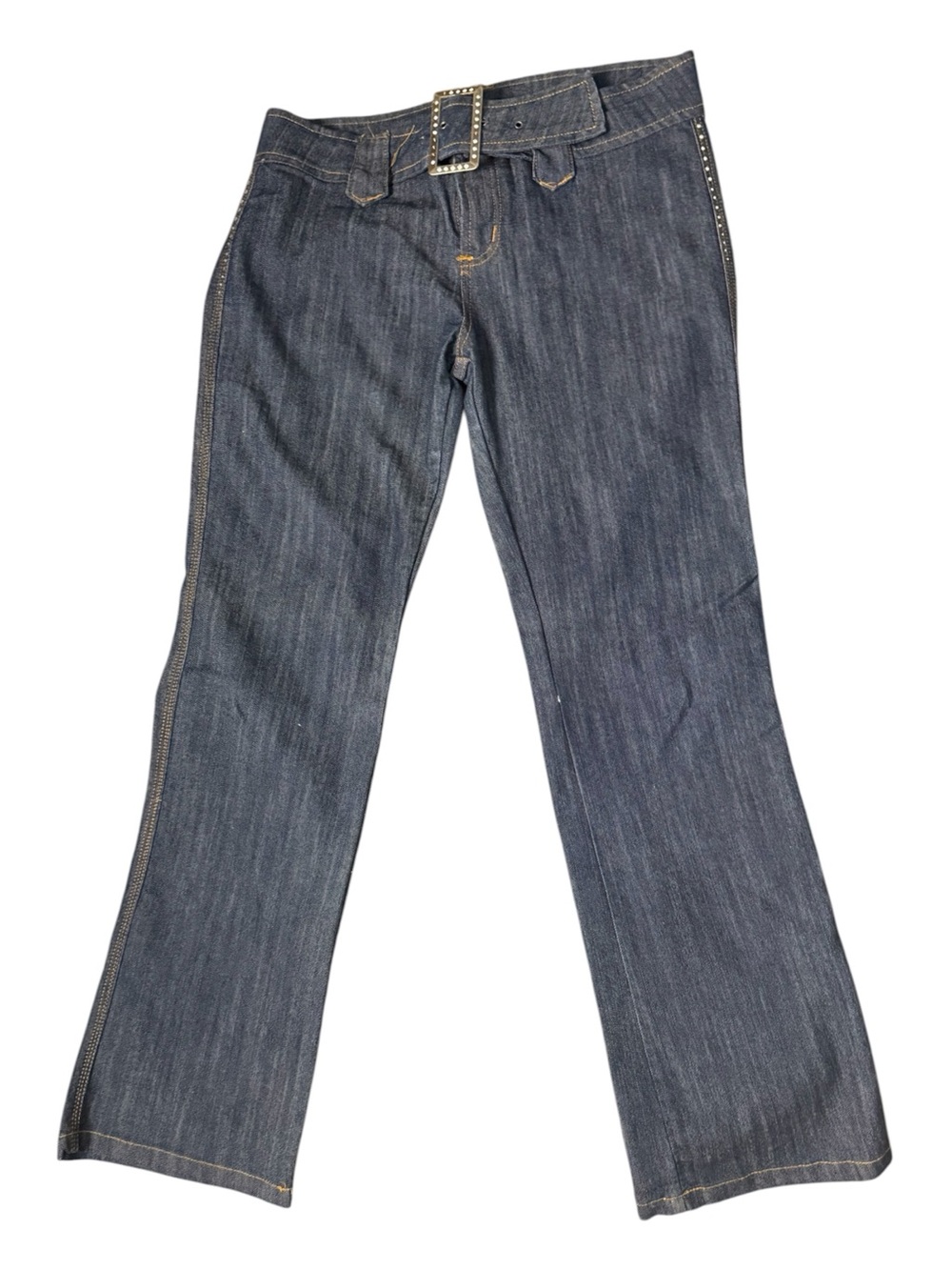 VTG Diamante Dark wash denim Women's Bootcut Jeans with Studded rhinestone Belt